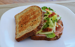 Caeser Ham Bacon Salad Sandwich Recipe