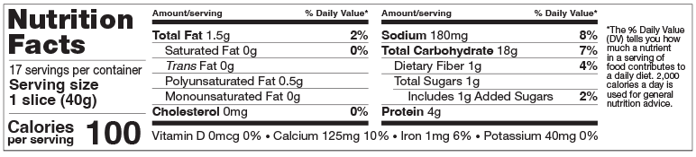Sour Artificially Flavored Nutrition Facts